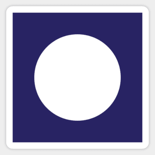 White polkadots on navy blue Sticker